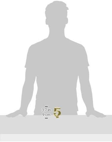 imageAmscan 5 Metallic Birthday Candle Gold Party Supply 1 piece