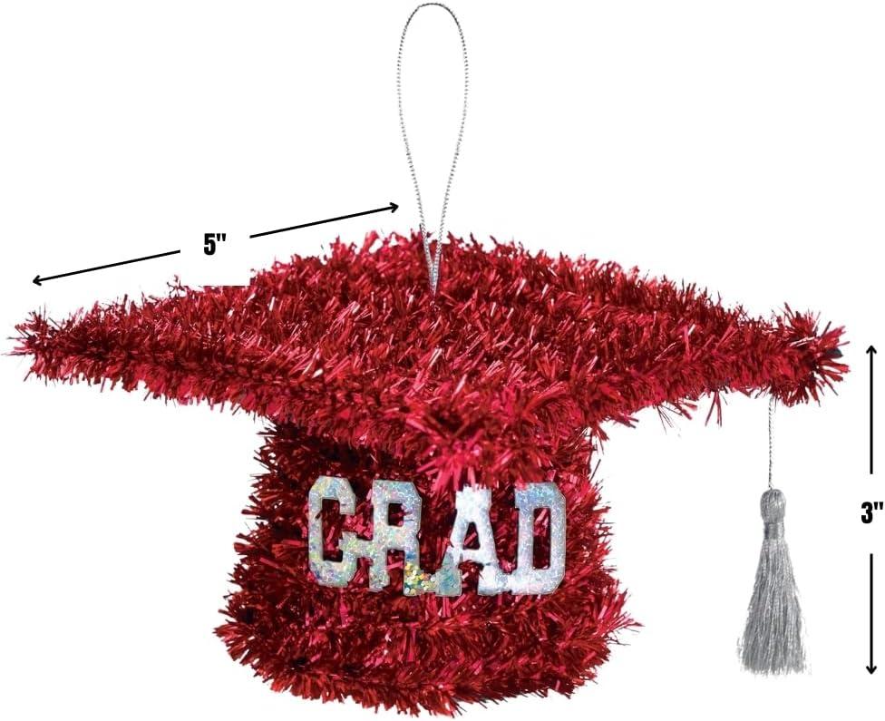 imageAmscan 5x3IN RED GRAD CAP TNSL