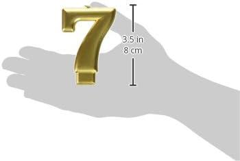 imageAmscan 7 Metallic Birthday Candle Gold Party Supply 1 piece