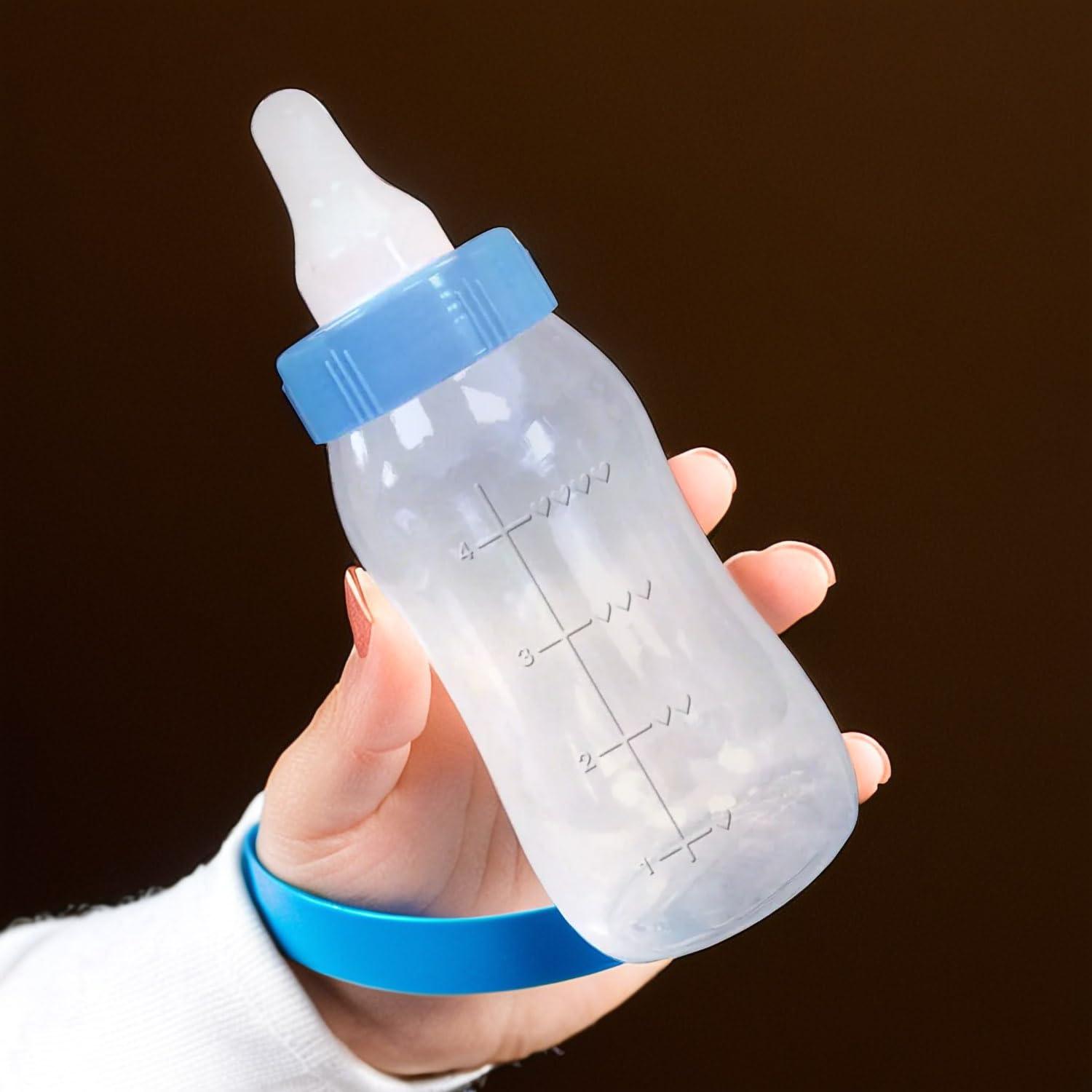 imageAmscan Blue Baby Plastic Bottle Bank 1112quot x 425quot 1 Count Perfect for Baby Showers ampamp Gender Reveal CelebrationsBlue