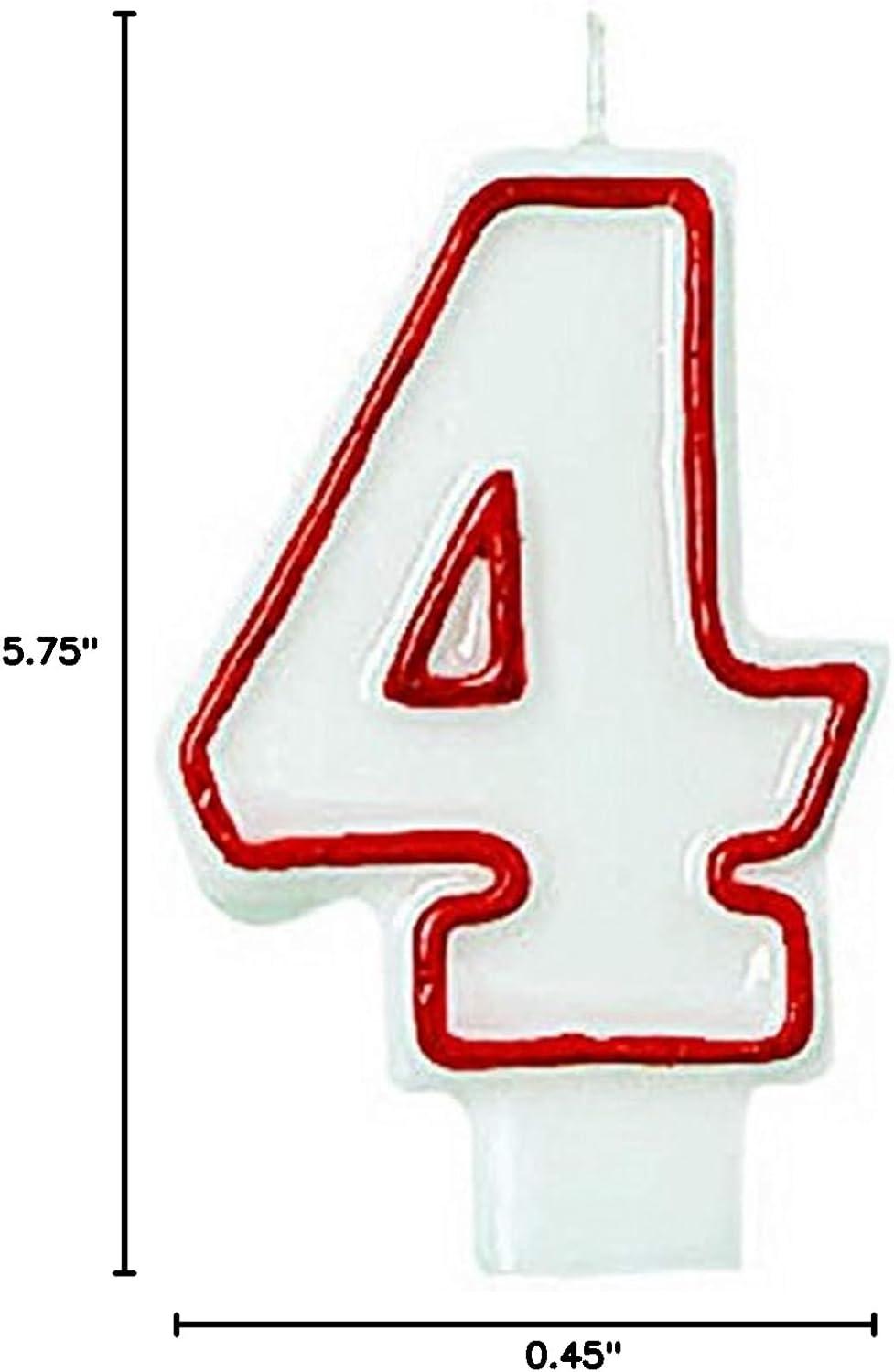 imageAmscan Bold Red ampamp White Flat Molded 7 Candles 3Inch 1 Piece EyeCatching Design Perfect for Celebrations ampamp Anniversaries4