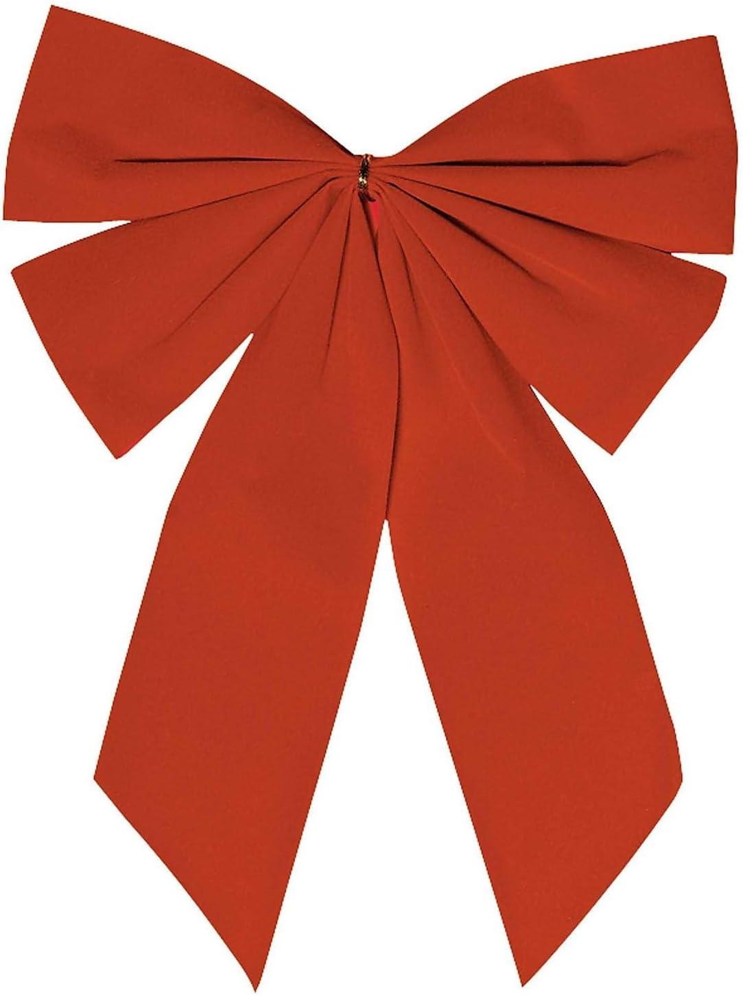 imageAmscan Small Red Flocked Fabric Bow 15quot x 11quot 1 Pc Soft ampamp Durable Material Perfect for Home Decor ampamp Festive Events