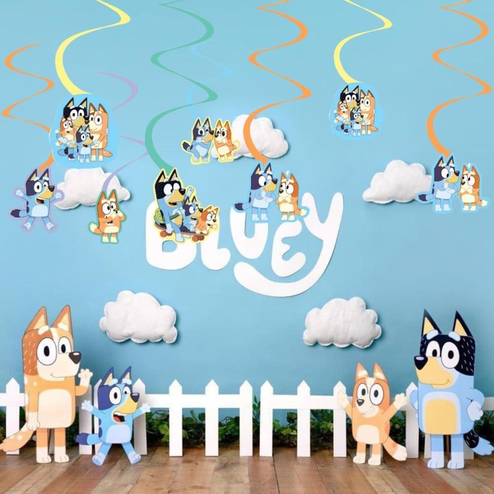 imageAmscan Stunning Bluey Spiral Decorations Pack of 12 Multicolor Cardstock Hanging Decor Perfect for Parties Events ampamp Occasions