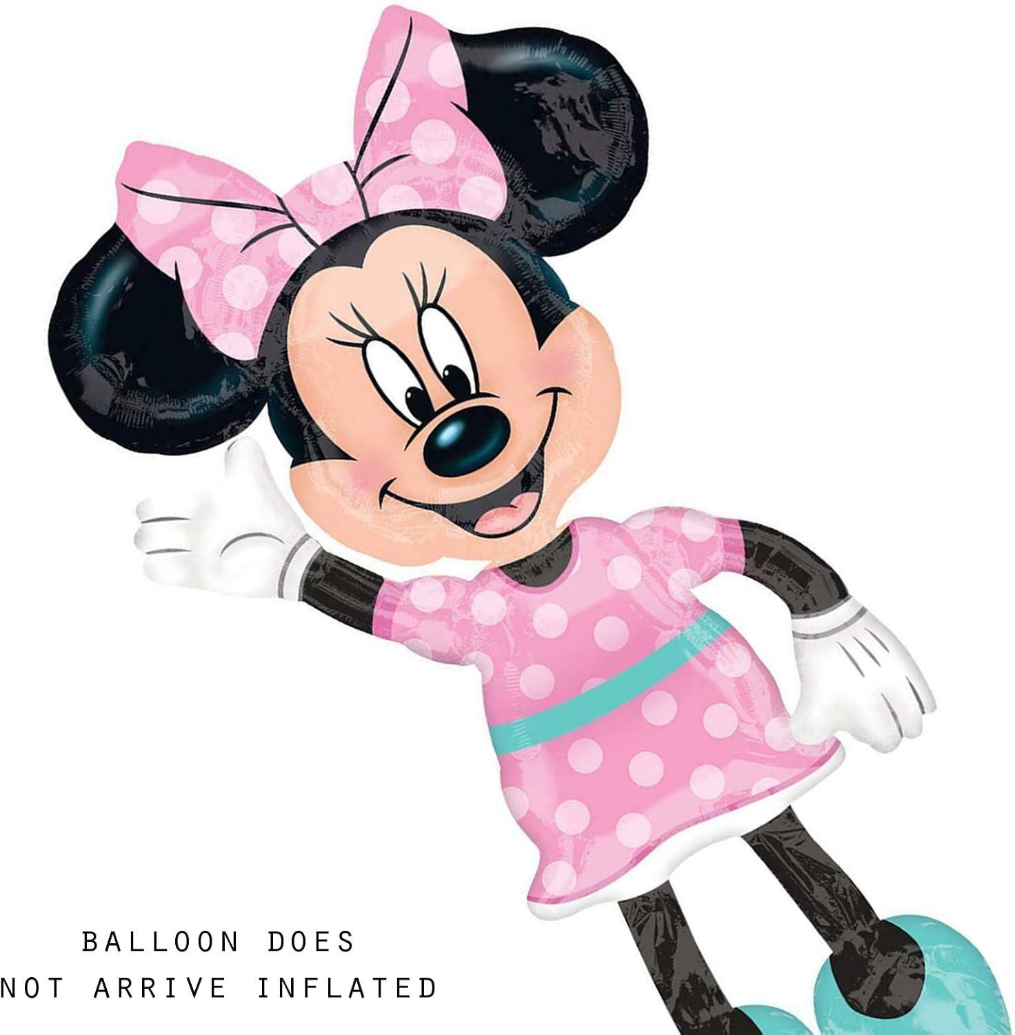 imageAnagram 34331 Minnie Airwalkers Pink Dress Foil Mylar Party Balloon 54quot Multicolor Pack of 110116417