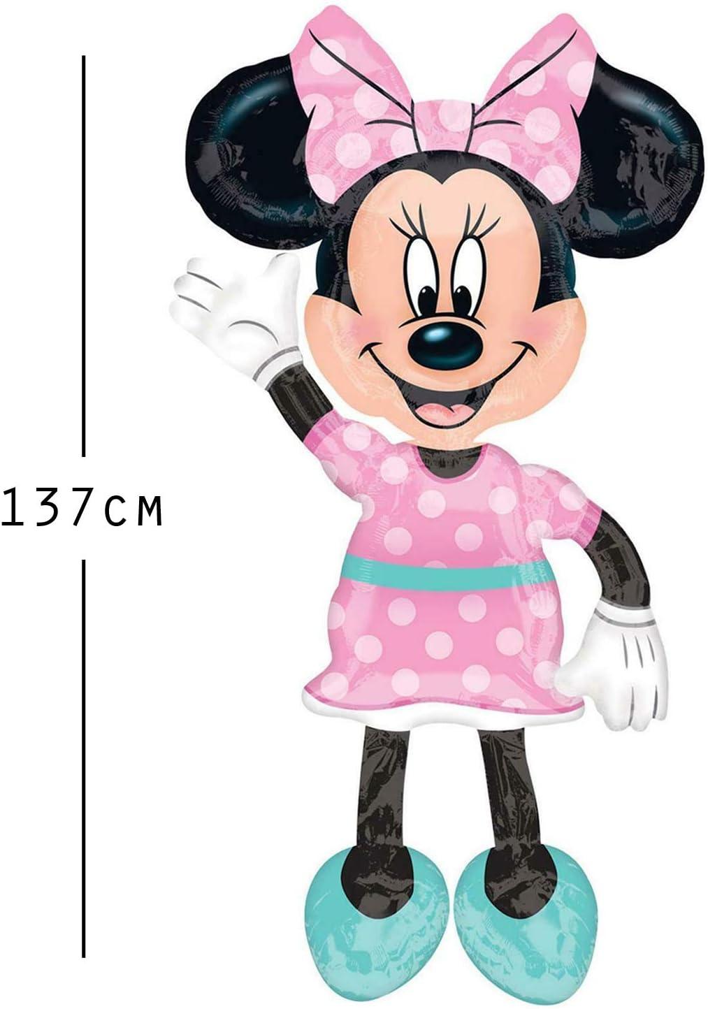 imageAnagram 34331 Minnie Airwalkers Pink Dress Foil Mylar Party Balloon 54quot Multicolor Pack of 110116417