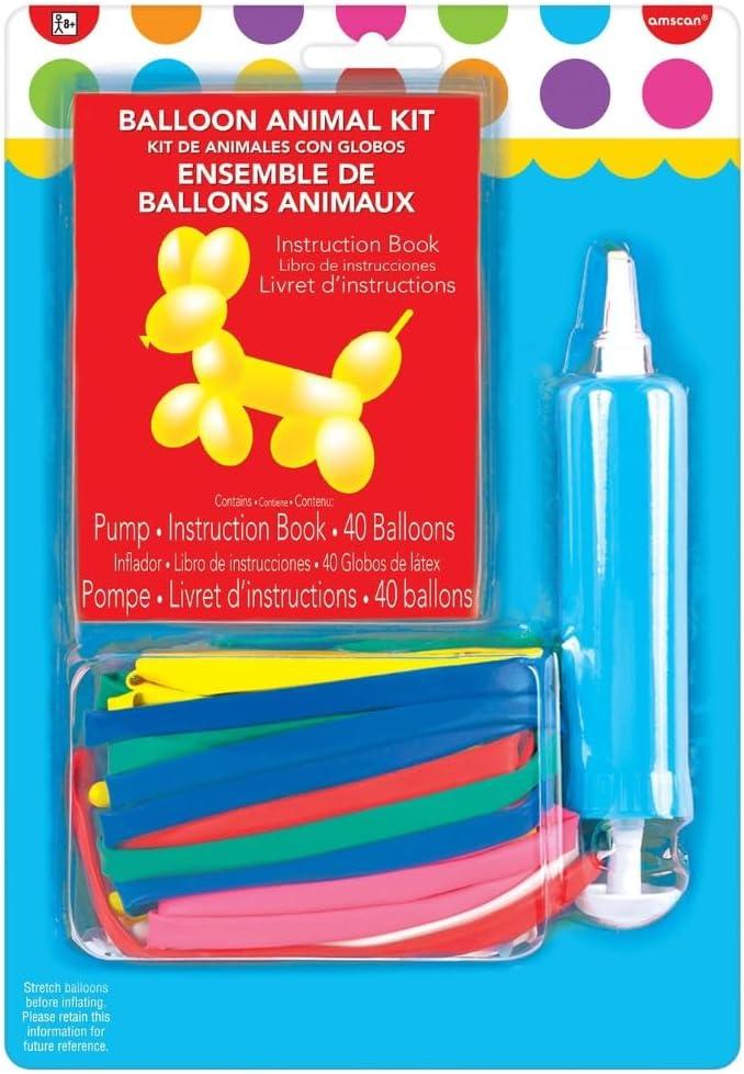 imageAssorted Color Twisty Latex Balloon Kit with Pump Pack of 40 Perfect for Birthdays Showers ampamp Parties12 Packs of 40