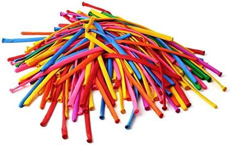 imageAssorted Color Twisty Latex Balloon Kit with Pump Pack of 40 Perfect for Birthdays Showers ampamp PartiesPack of 40