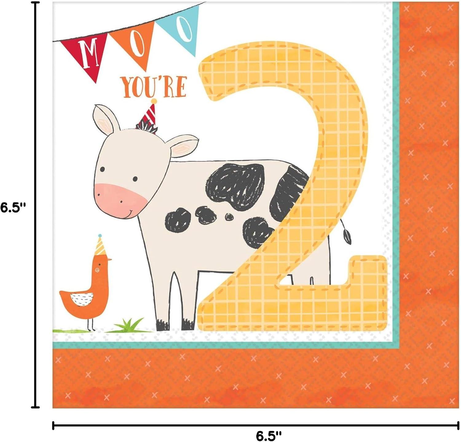 imageBarnyard Birthday Blast Luncheon Napkins For 1st Birthday Celebration 65quot 36 Count Fun ampamp Charming Party Napkins Perfect for Little Farmers Special Day2nd Birthday