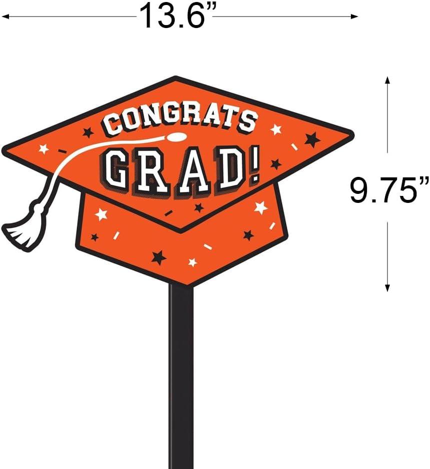 imageBlue quotCongrats Gradquot Lawn Sign  975quot x 136quot 1 Pc  High Quality Material  Perfect Graduation Celebrations ampamp Decorationsmulticolored