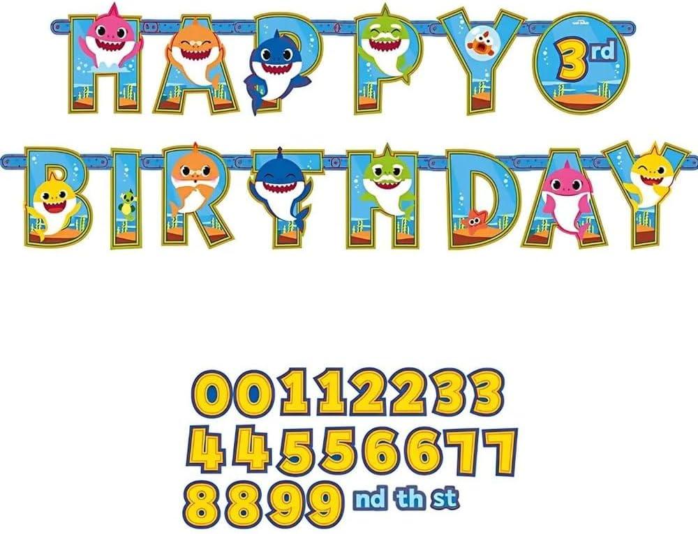 imageBluey Multicolor Jumbo Add An Age Paper Letter Banner 10quot x 105 Pack Of 1 Perfect For Birthday Parties ampamp CelebrationsBaby Shark