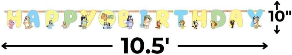 imageBluey Multicolor Jumbo Add An Age Paper Letter Banner 10quot x 105 Pack Of 1 Perfect For Birthday Parties ampamp CelebrationsBluey