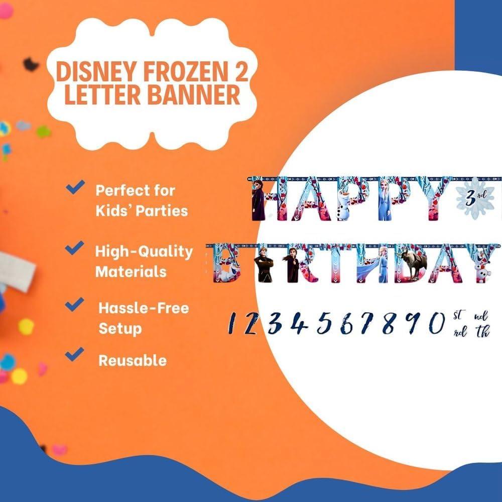 imageBluey Multicolor Jumbo Add An Age Paper Letter Banner 10quot x 105 Pack Of 1 Perfect For Birthday Parties ampamp CelebrationsDisney Frozen 2
