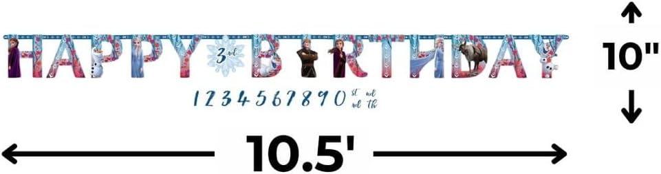 imageBluey Multicolor Jumbo Add An Age Paper Letter Banner 10quot x 105 Pack Of 1 Perfect For Birthday Parties ampamp CelebrationsDisney Frozen 2