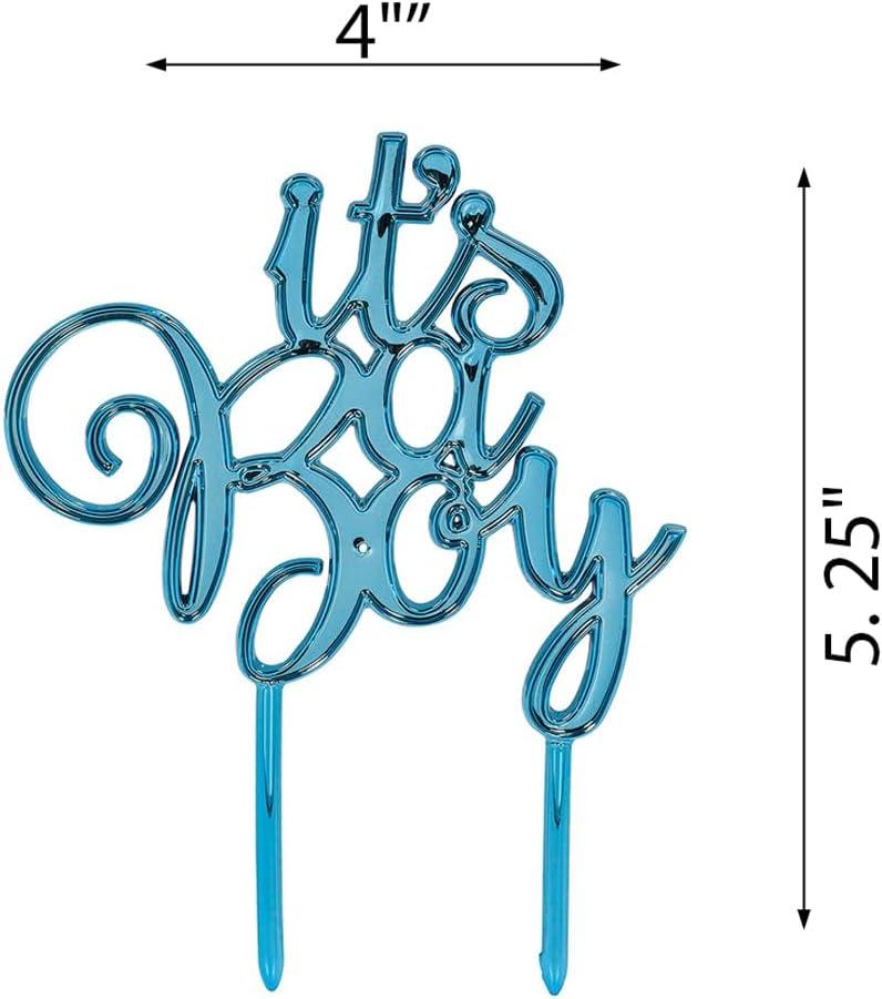 imageCharming Blue Plastic Baby Boy Shower Cake Topper 525quot x 4quot 1 Pc Unique ampamp Adorable Design Premium Materials Perfect for Baby Shower
