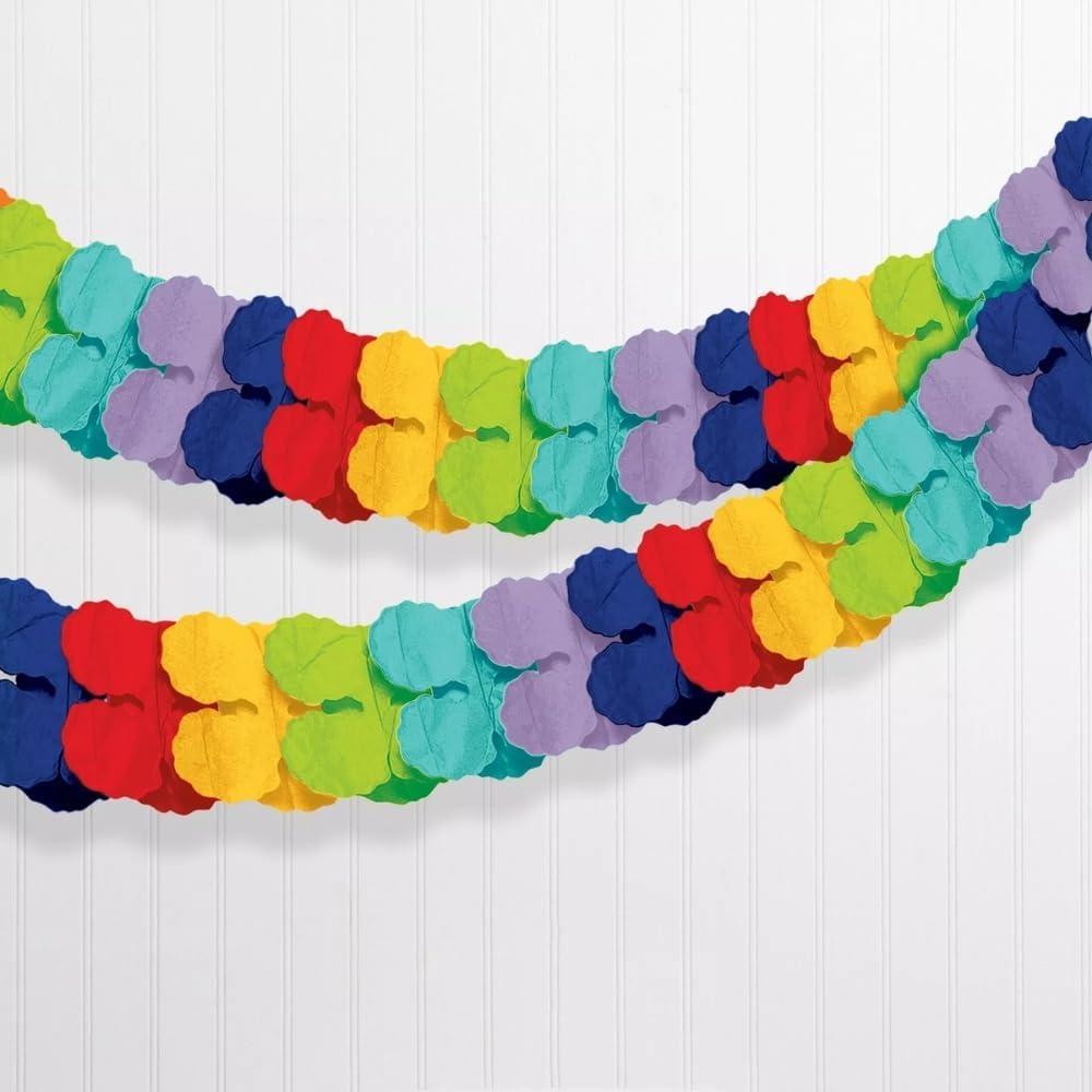 imageColorful Paper Garland Rainbow  12 ft 1 Pc  Unique Handcrafted Design  Vibrant EcoFriendly Decor for Parties Events ampamp Home