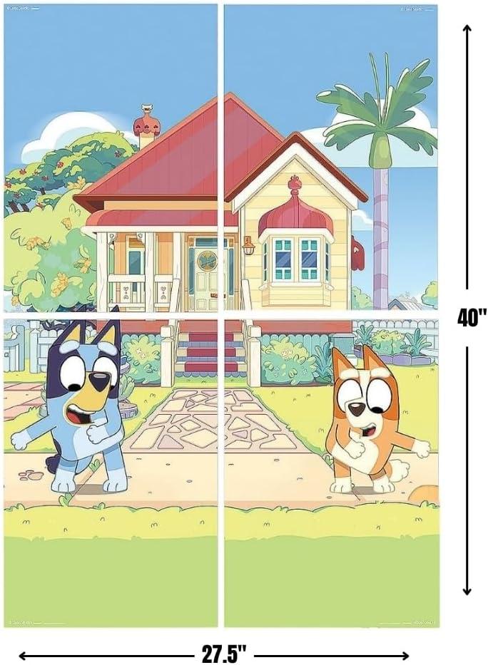 imageExciting Bluey Scene Setter with Props Pack of 16 Multicolor Paper Decorations Ideal for Unforgettable Parties Events ampamp CelebrationsBluey