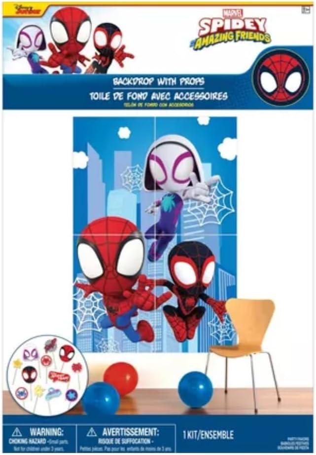 imageExciting Bluey Scene Setter with Props  Pack of 16  Multicolor Paper Decorations  Ideal for Unforgettable Parties Events ampamp CelebrationsSpidey  His Amazing Friends