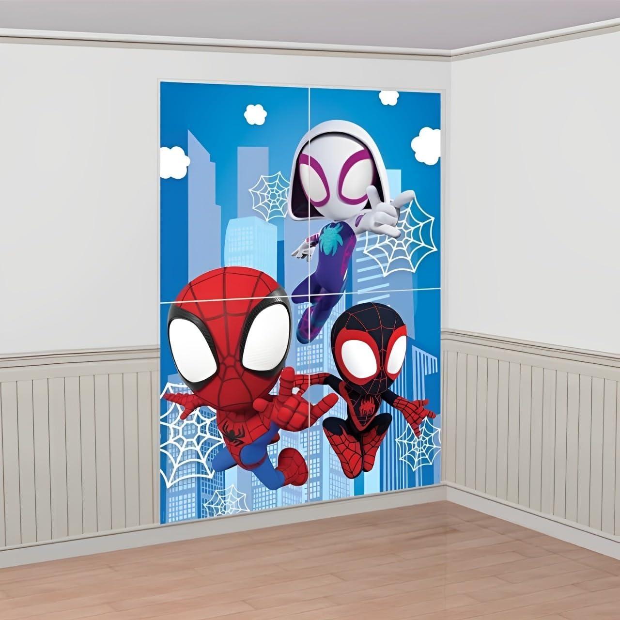 imageExciting Bluey Scene Setter with Props  Pack of 16  Multicolor Paper Decorations  Ideal for Unforgettable Parties Events ampamp CelebrationsSpidey  His Amazing Friends