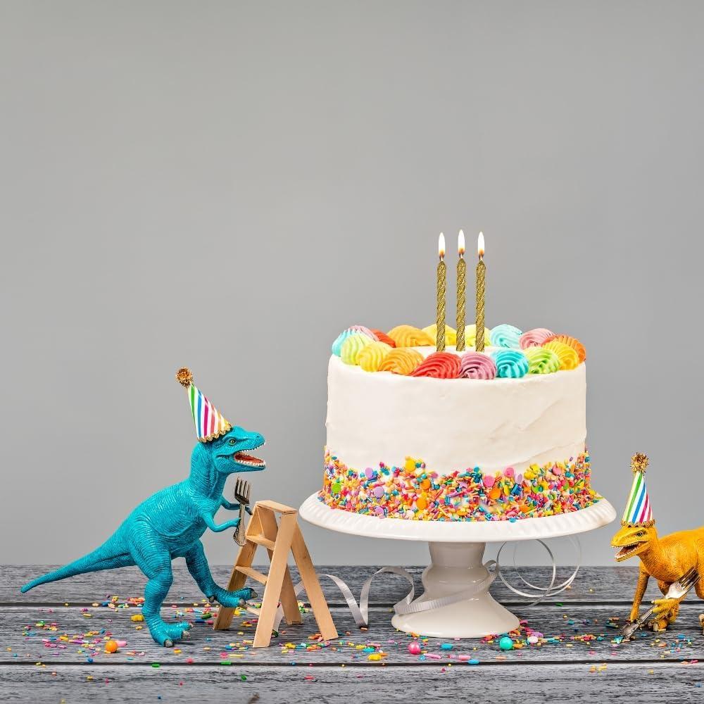 imageEyeCatching Blue Spiral Candles with Star Topper 25quot 8 Count Delightful Birthday ampamp Celebration Decor Ideal for All Ages