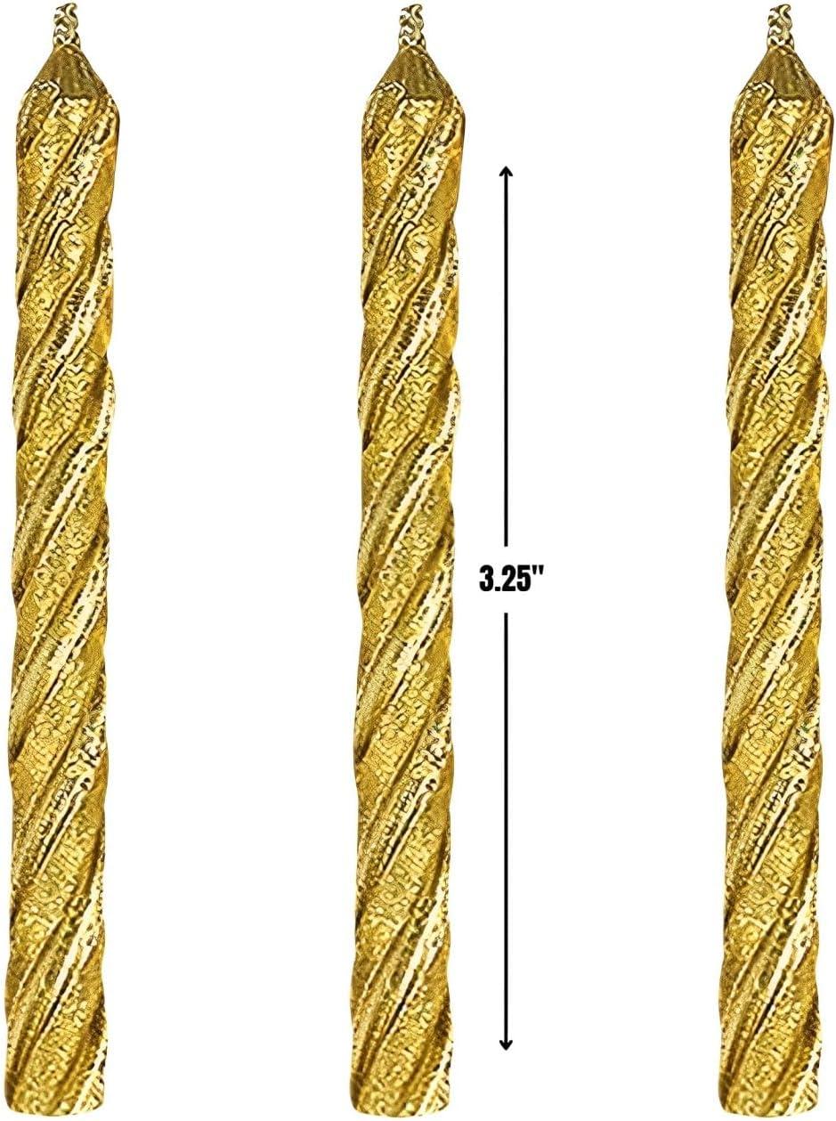 imageEyeCatching Blue Spiral Candles with Star Topper 25quot 8 Count Delightful Birthday ampamp Celebration Decor Ideal for All Ages