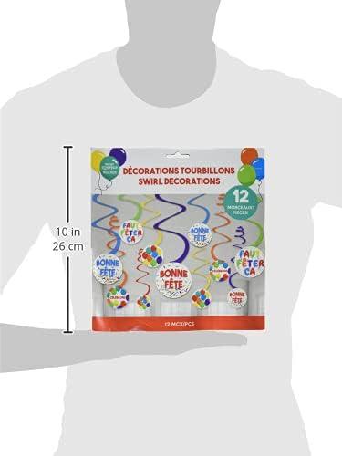 imageFinally 21 Spiral Decorations Pack of 12 Iridescent HotStamped Foil Spirals with Cutouts Perfect for 21st Birthday Celebration DecorationsBonne Fete