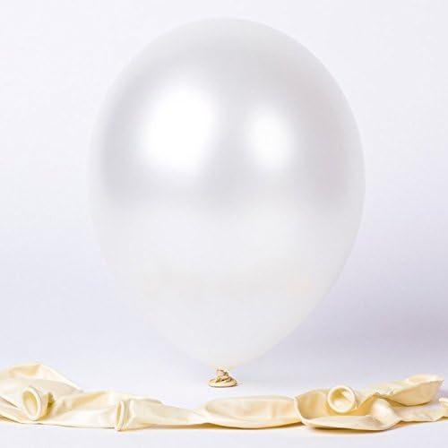 imageGold Pearlized Latex Balloons 12quot Pack Of 100 Stunning ampamp LongLasting For Parties Events ampamp CelebrationsWhite