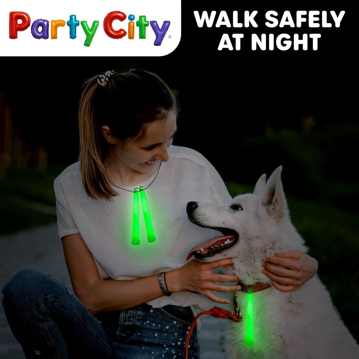 imageParty City Green Glow Sticks Bulk Pack 6 25pk Glow in the Dark Sticks for Kids Waterproof Camping Survival Ultra Bright Emergency Light Stick with String Neon Glowsticks Party Supplies Favors12 Pack Green