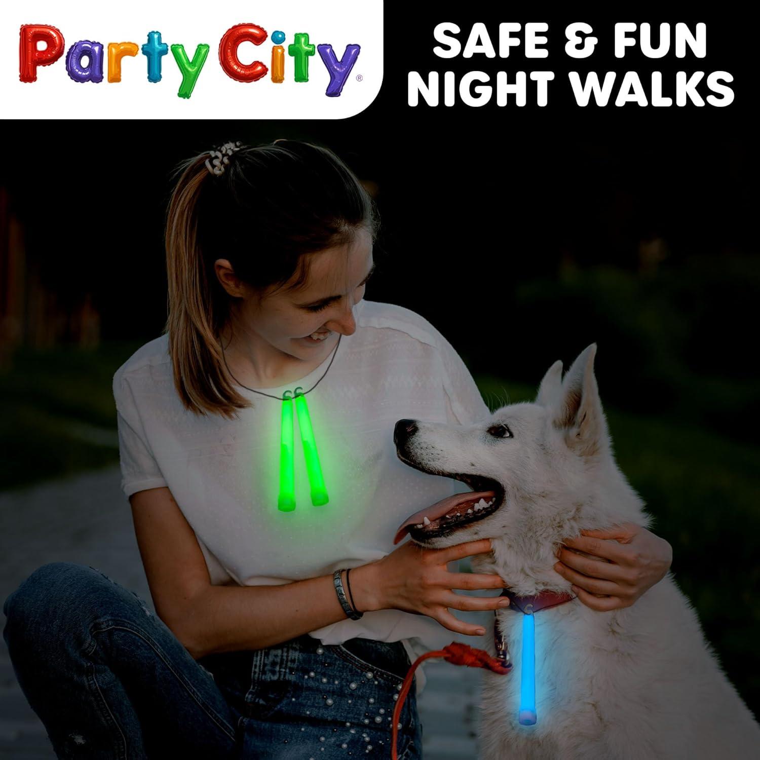 imageParty City Green Glow Sticks Bulk Pack 6 25pk Glow in the Dark Sticks for Kids Waterproof Camping Survival Ultra Bright Emergency Light Stick with String Neon Glowsticks Party Supplies FavorsMulticolor 12pk