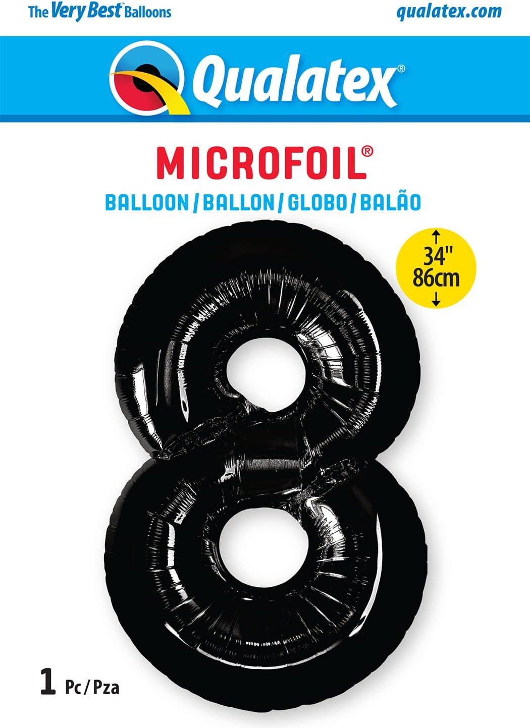 imageQUALATEX 34quot NUMBER EIGHT SAPPHIRE BLUE BALLOONBlack