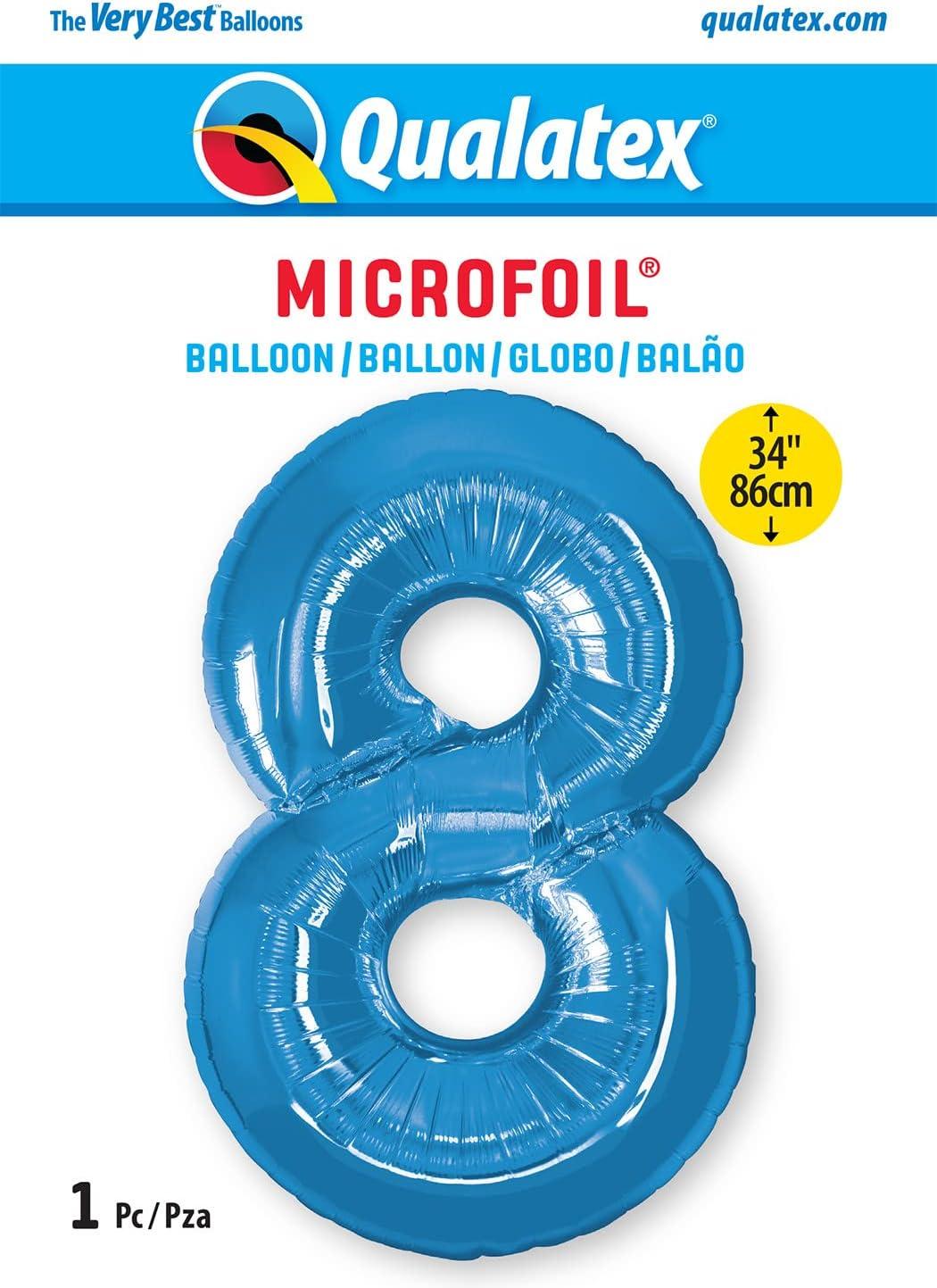 imageQUALATEX 34quot NUMBER EIGHT SAPPHIRE BLUE BALLOONBlue