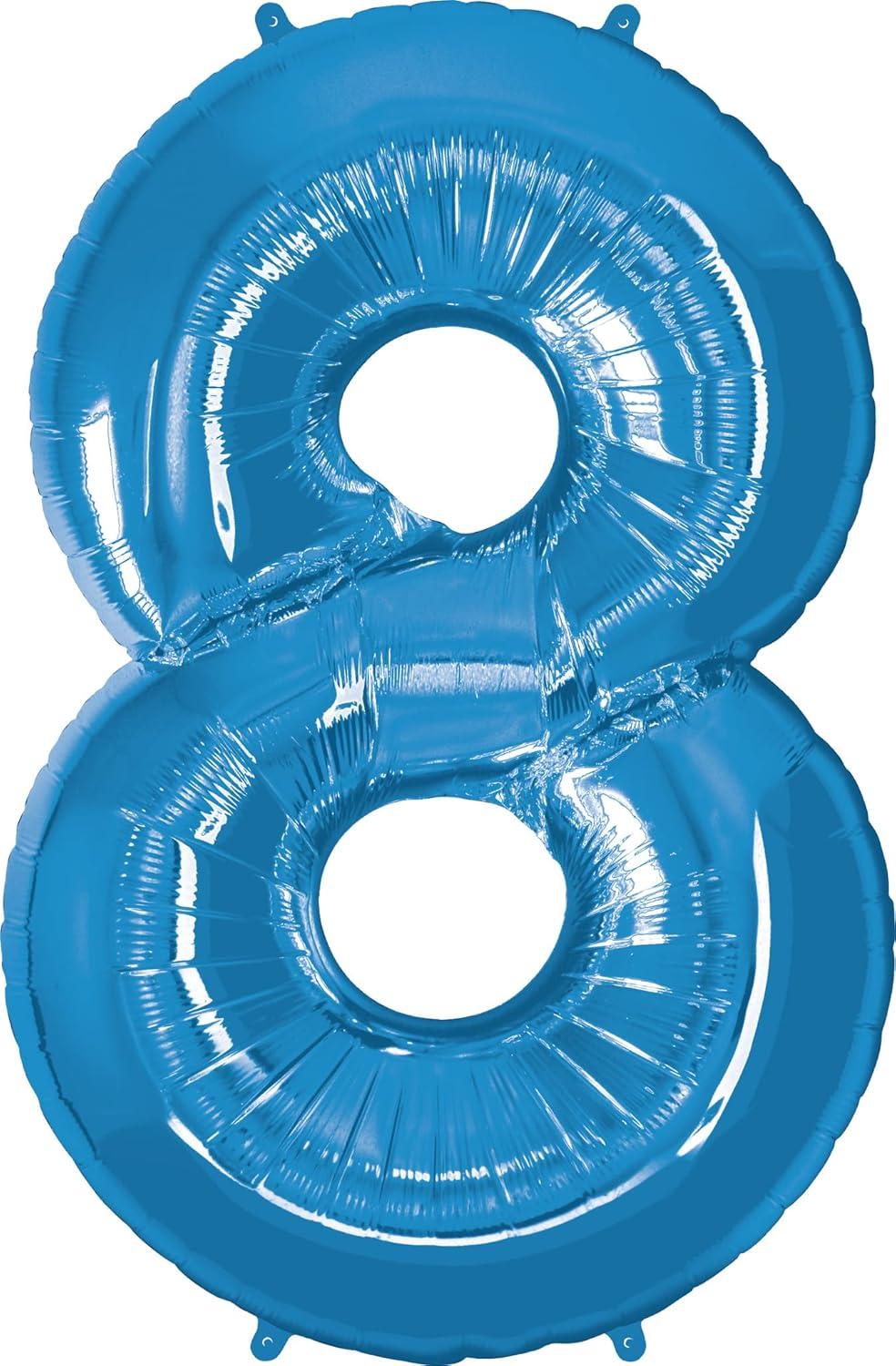 imageQUALATEX 34quot NUMBER EIGHT SAPPHIRE BLUE BALLOONBlue