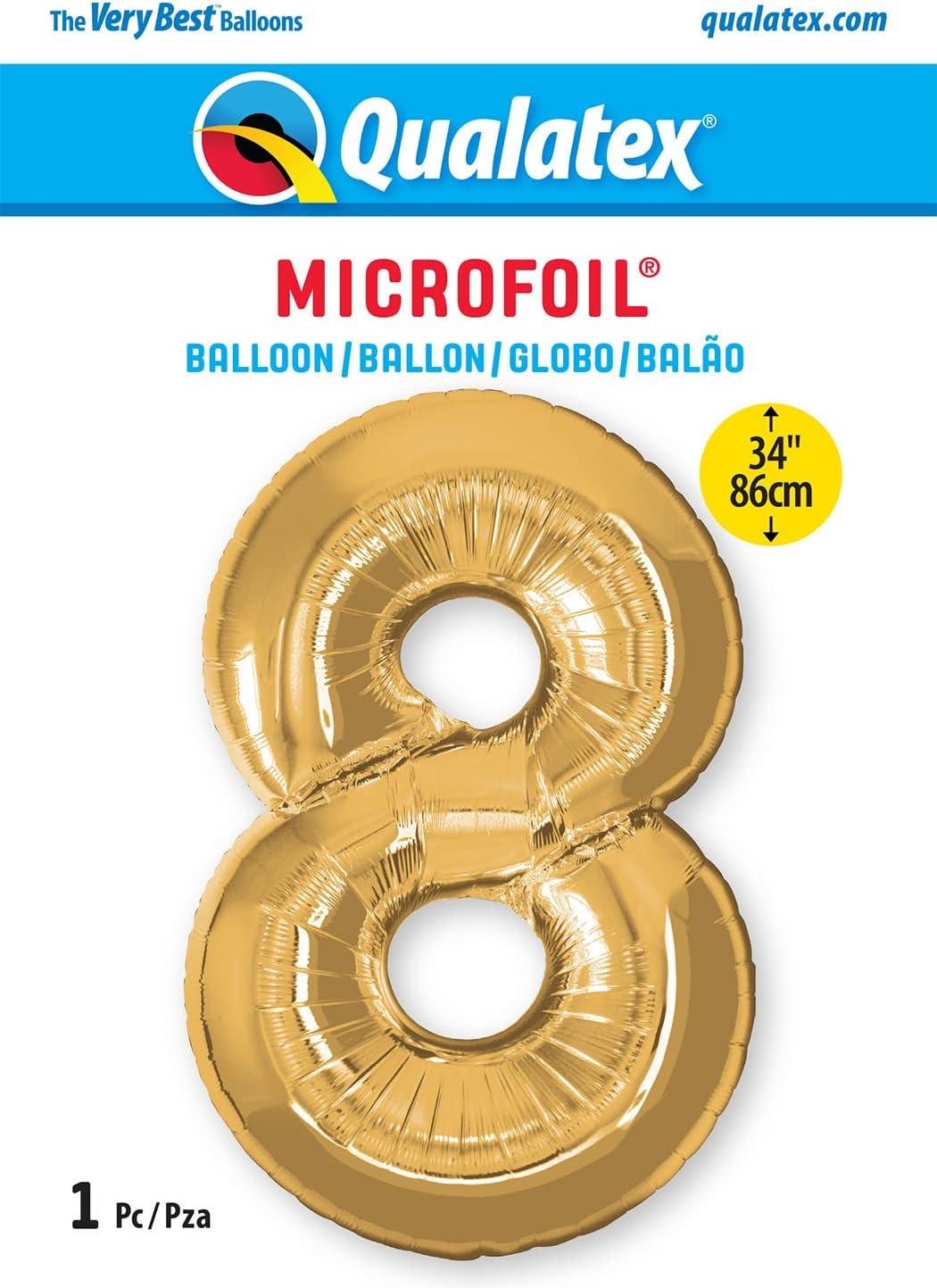 imageQUALATEX 34quot NUMBER EIGHT SAPPHIRE BLUE BALLOONGold