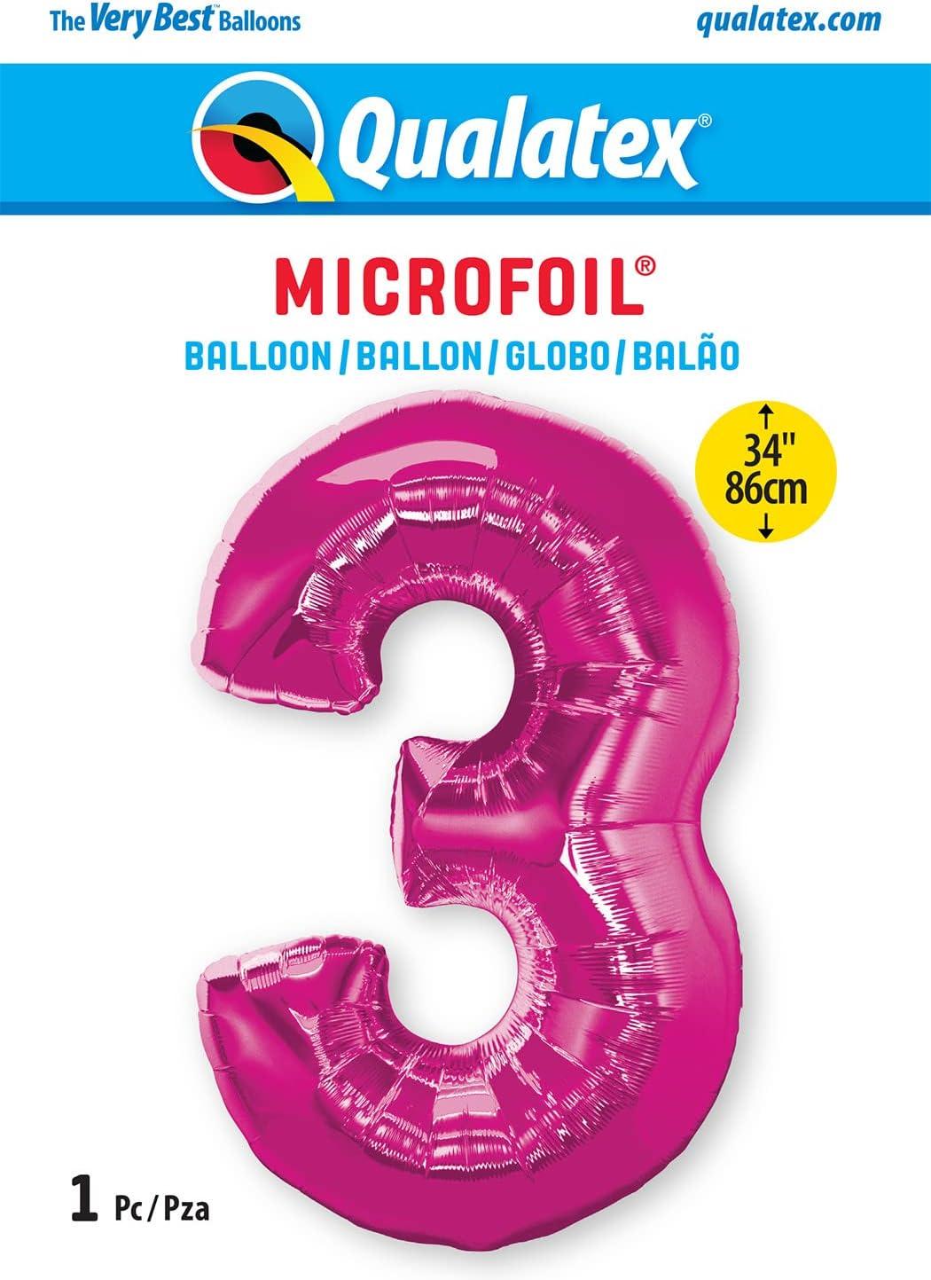 imageQUALATEX 34quot NUMBER EIGHT SAPPHIRE BLUE BALLOONMagenta