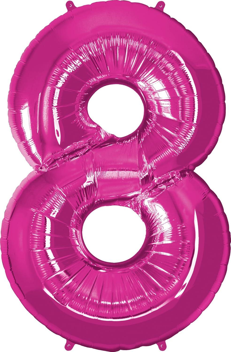 imageQUALATEX 34quot NUMBER EIGHT SAPPHIRE BLUE BALLOONMagenta