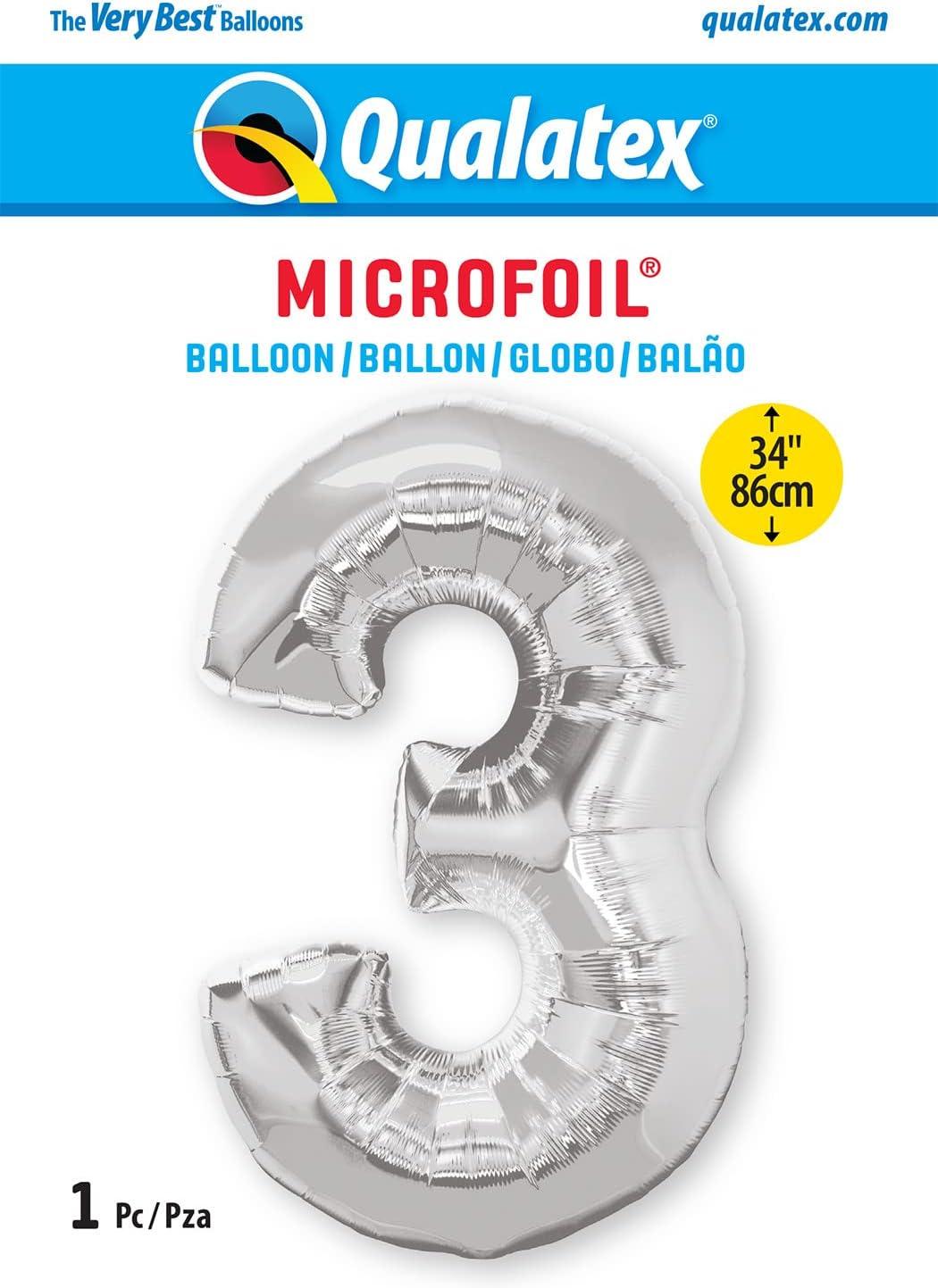 imageQUALATEX 34quot NUMBER EIGHT SAPPHIRE BLUE BALLOONSilver