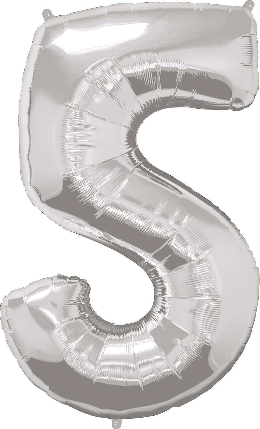 imageQUALATEX 34quot NUMBER EIGHT SAPPHIRE BLUE BALLOONSilver