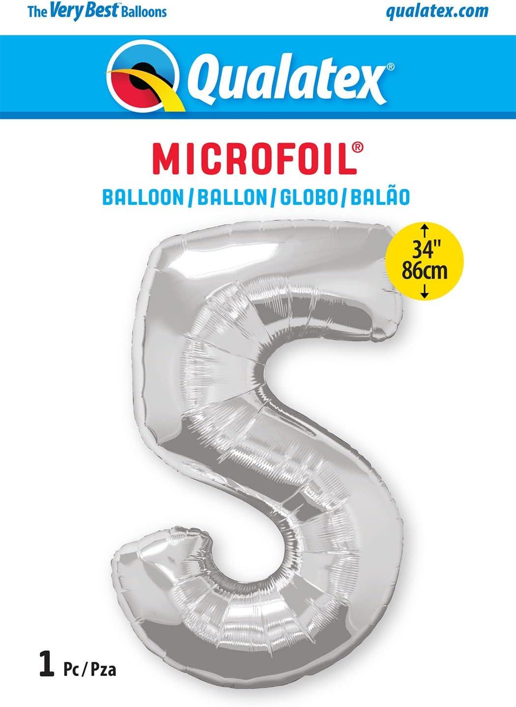 imageQUALATEX 34quot NUMBER EIGHT SAPPHIRE BLUE BALLOONSilver