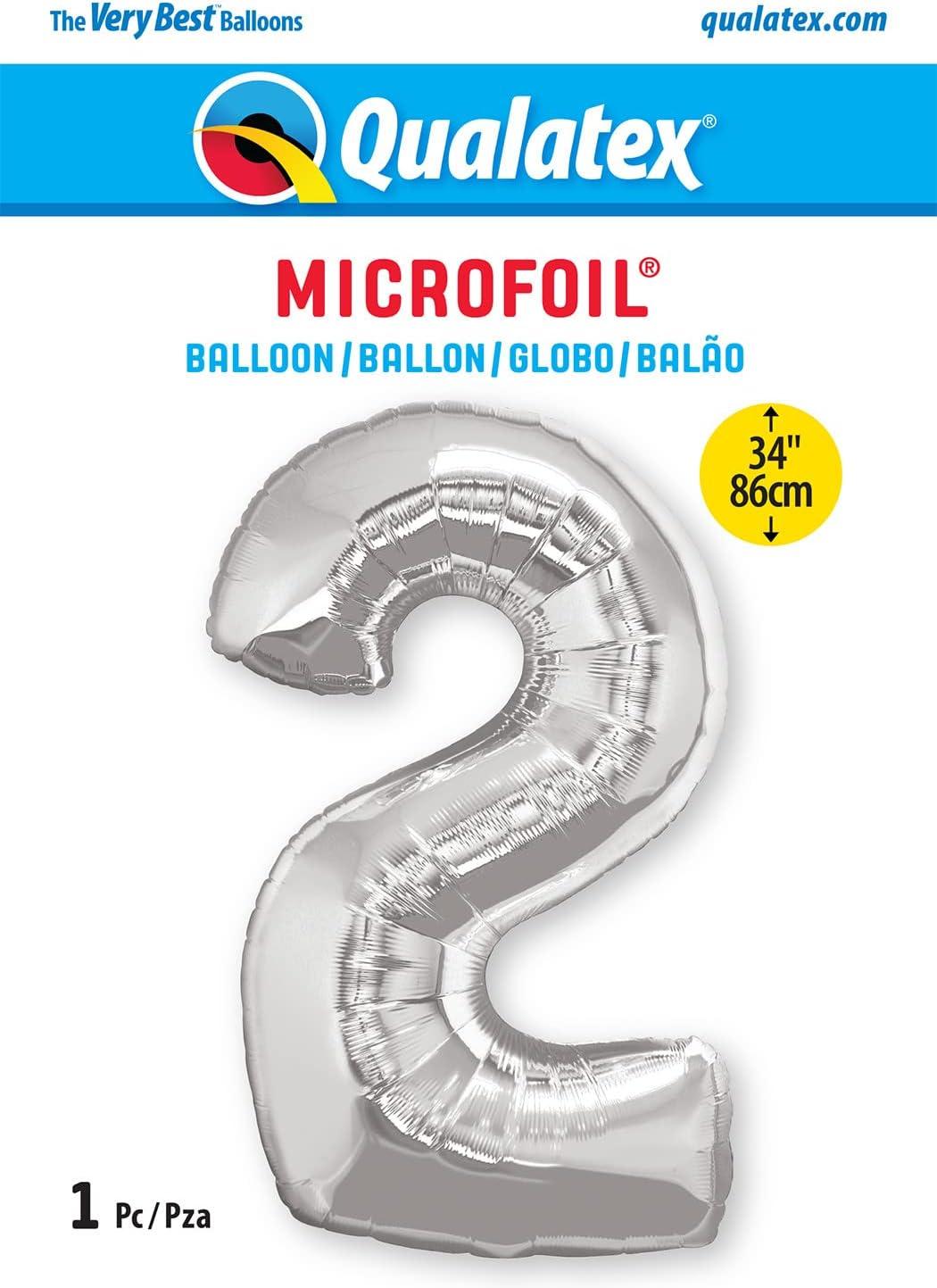 imageQUALATEX 34quot NUMBER EIGHT SAPPHIRE BLUE BALLOONSilver