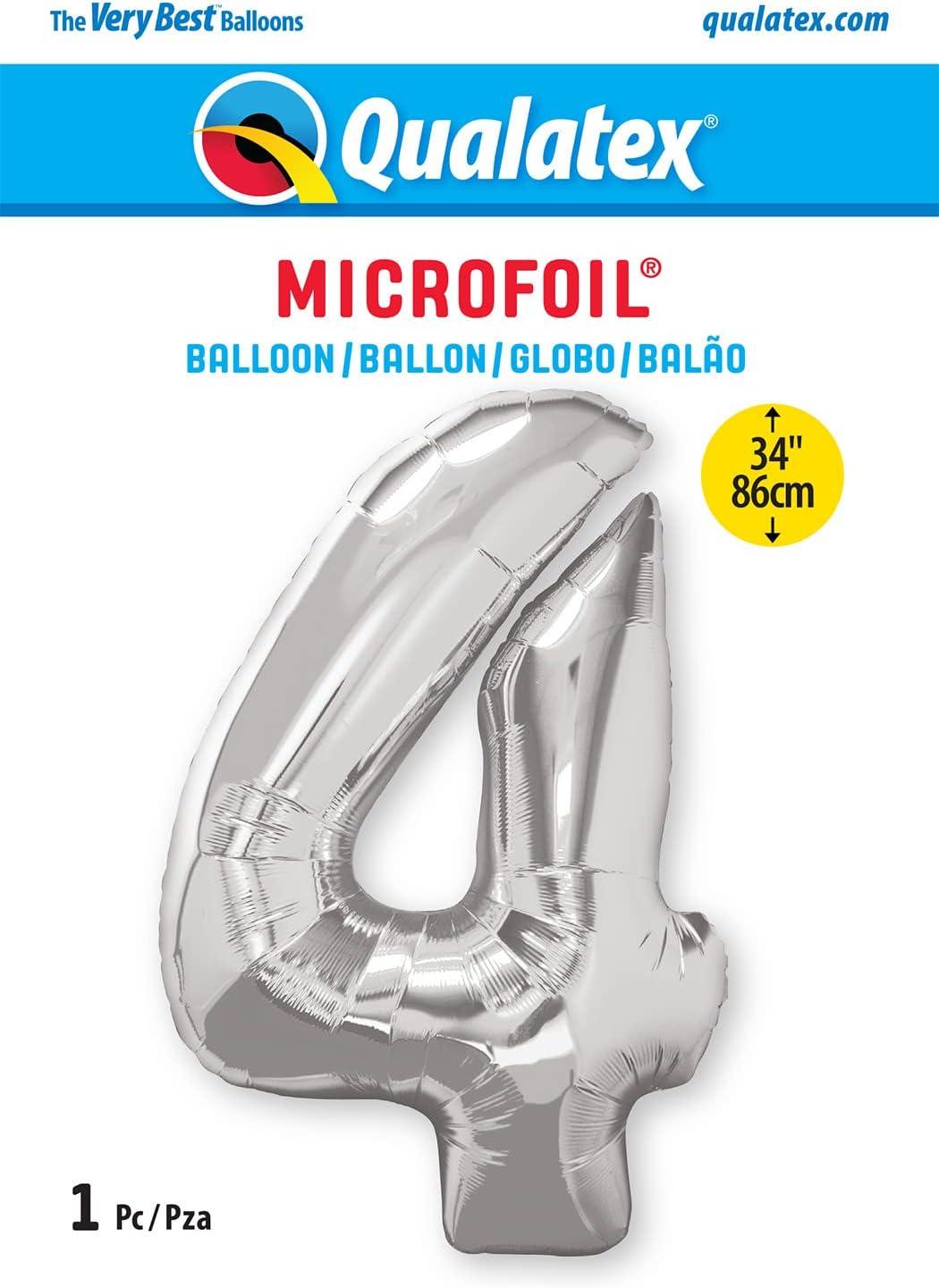 imageQUALATEX 34quot NUMBER EIGHT SAPPHIRE BLUE BALLOONSilver