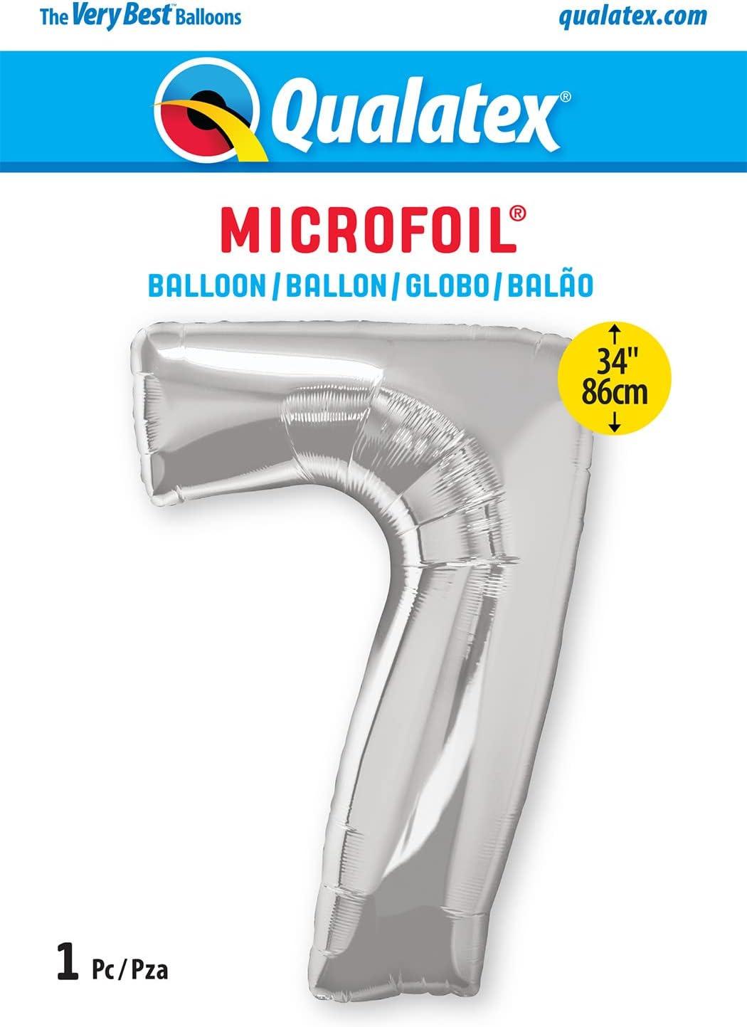 imageQUALATEX 34quot NUMBER EIGHT SAPPHIRE BLUE BALLOONSilver