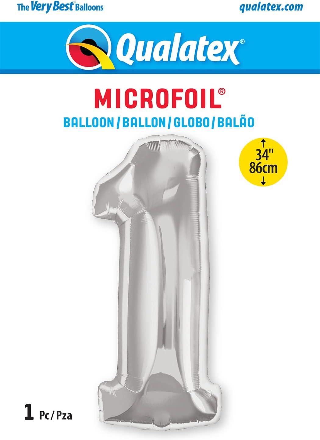 imageQUALATEX 34quot NUMBER EIGHT SAPPHIRE BLUE BALLOONSilver