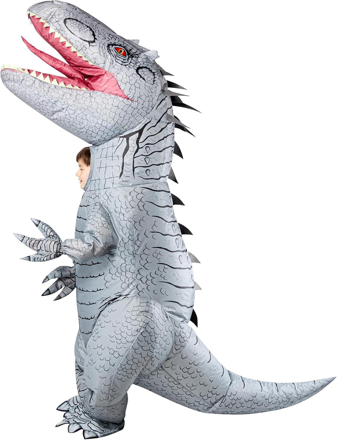 imageRubies Fun Inflatable Indominus Rex Kids Inflatable Costume with Battery Powered Fan One Size