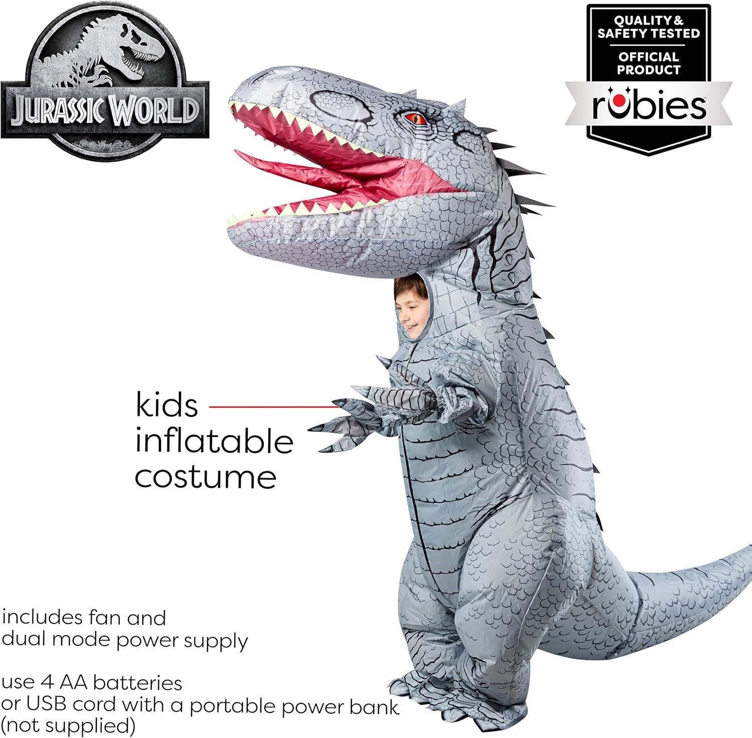 imageRubies Fun Inflatable Indominus Rex Kids Inflatable Costume with Battery Powered Fan One Size
