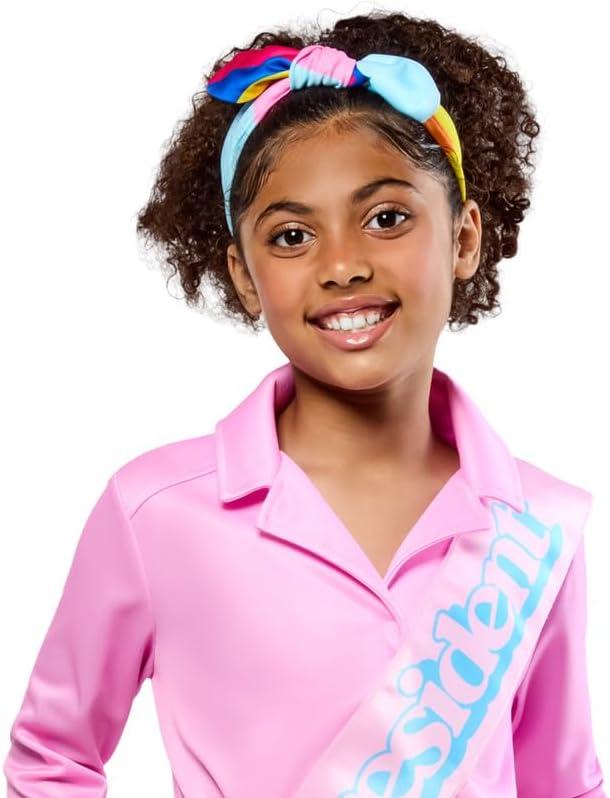 imageRubies Girls Barbie Movie President Barbie Costume Jumpsuit with Headband and Sash