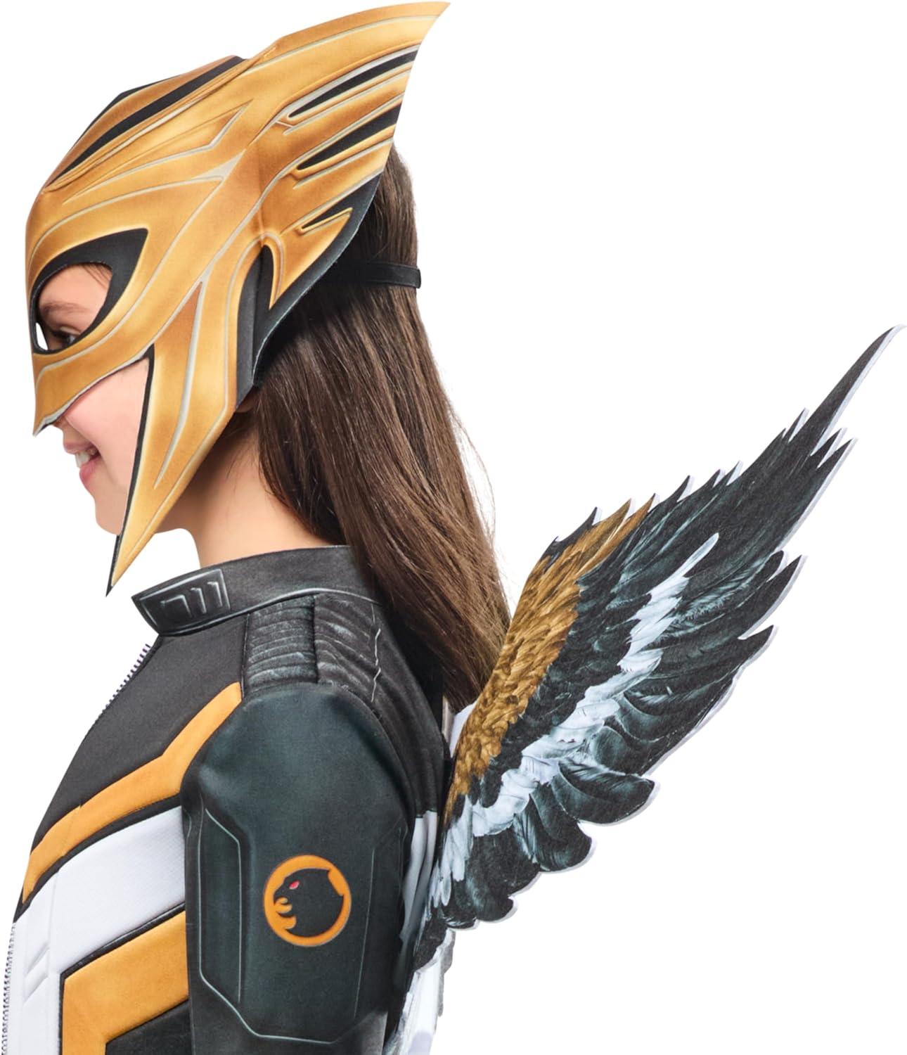 imageRubies Hawk Girl Kids Girls Superman Movie Costume Jumpsuit with Attached Shoe Covers and Headpiece