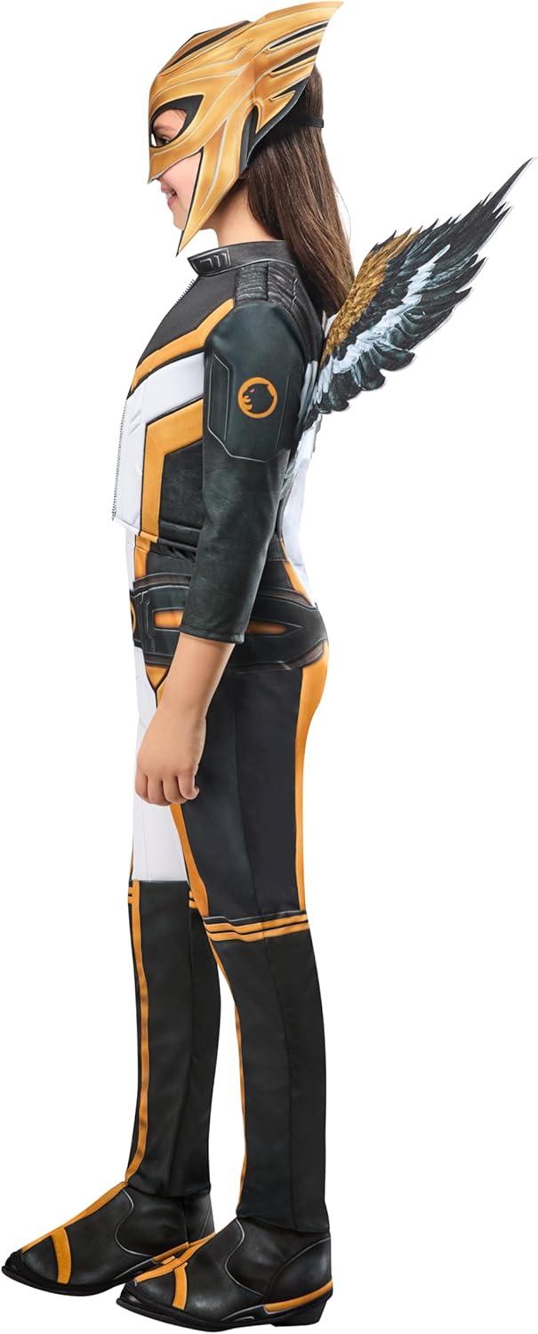 imageRubies Hawk Girl Kids Girls Superman Movie Costume Jumpsuit with Attached Shoe Covers and Headpiece