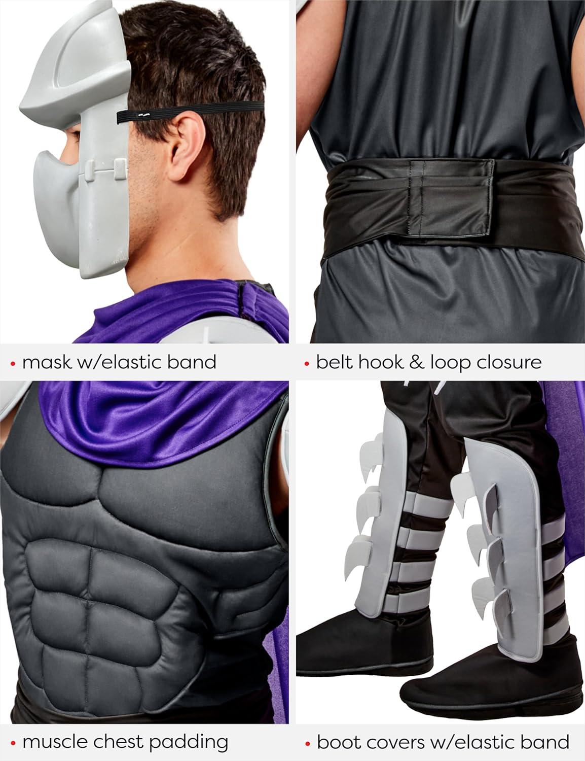 imageRubies Mens Teenage Mutant Ninja Turtles Deluxe Shredder Costume with Cape and MaskAs Shown