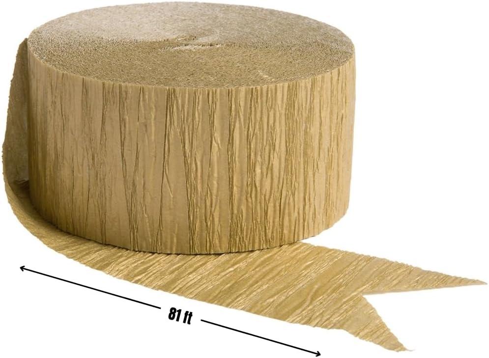 imageSilver Shrink Wrapped Crepe Paper Roll 81 1 Count Great for Stunning DIY Crafts Party Decor and MoreGold