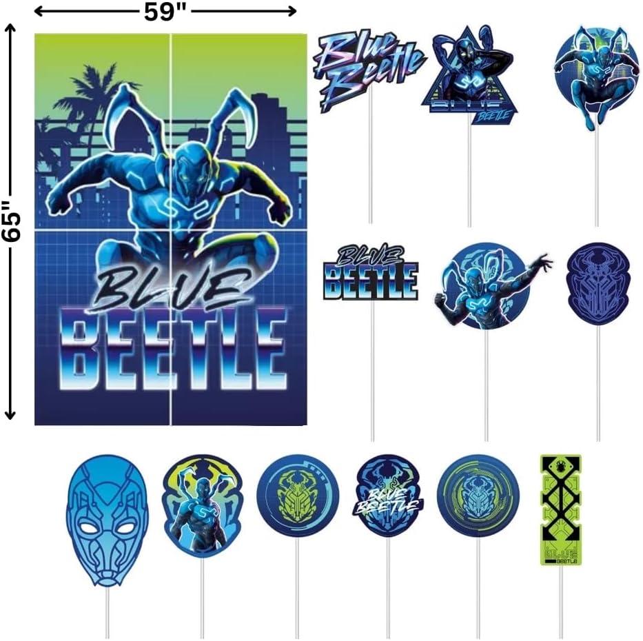 imageSonic Scene Setter with Props Pack of 16 Multicolor Paper ampamp Cardstock Decorations Ideal for Themed Parties Events ampamp CelebrationsBlue Beetle