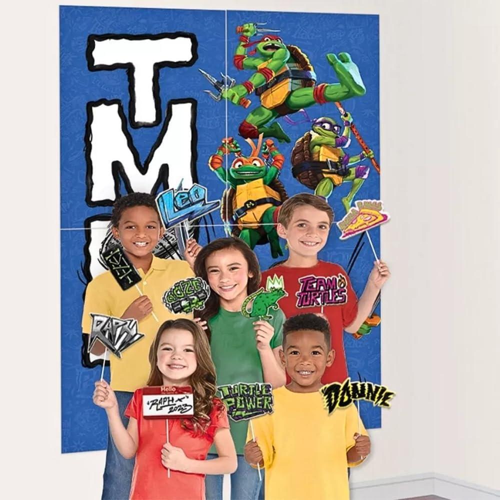 imageSonic Scene Setter with Props Pack of 16 Multicolor Paper ampamp Cardstock Decorations Ideal for Themed Parties Events ampamp CelebrationsTMNT Mutant Mayhem